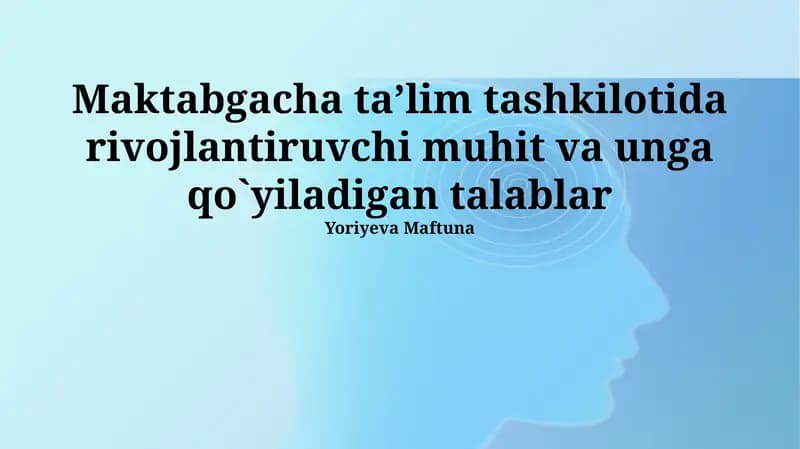 Inklyuziv ta'lim muhiti