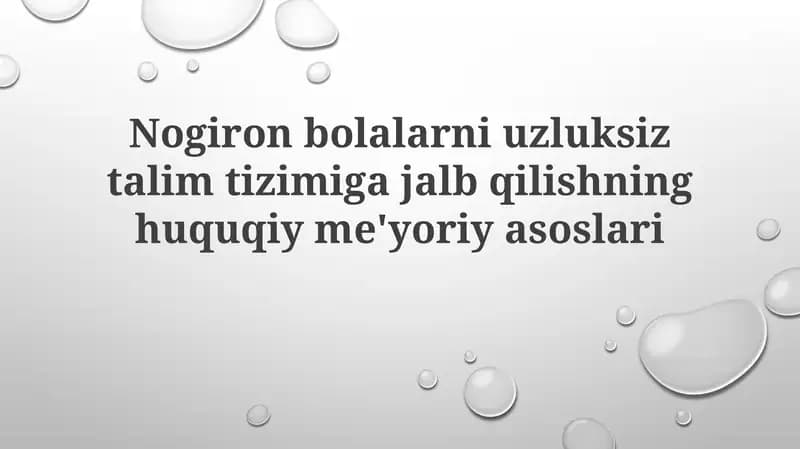 Inklyuziv ta'limdagi monitoring va baholash (M&B)