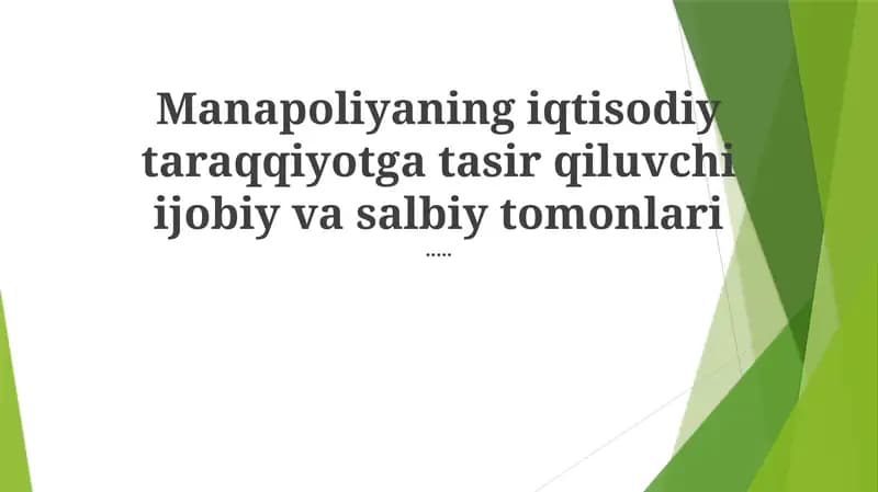 Davlat tartibi va monopoliyaga qarshi qonunlar