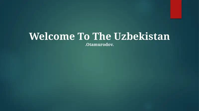 Important Cities of Uzbekistan