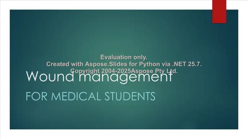 Wound management