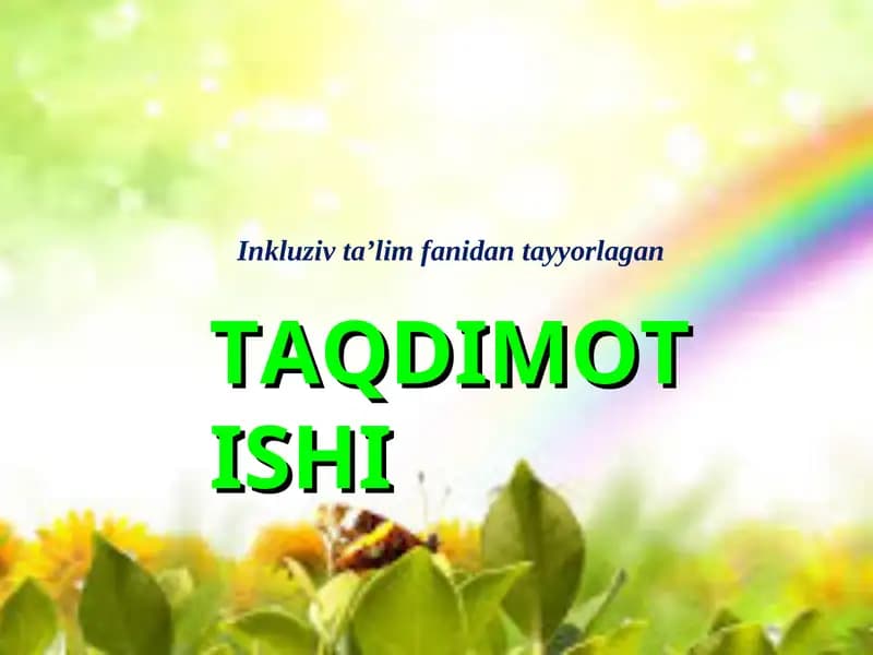 Alohida yordamga muhtoj shaxslarning inkulizif ta’limi konsepsiyasining mohiyati va asosiy qoidalari