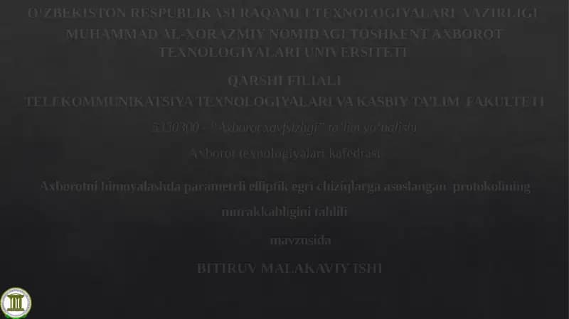 Axborot xavfsizligi ta’lim yo‘nalishi