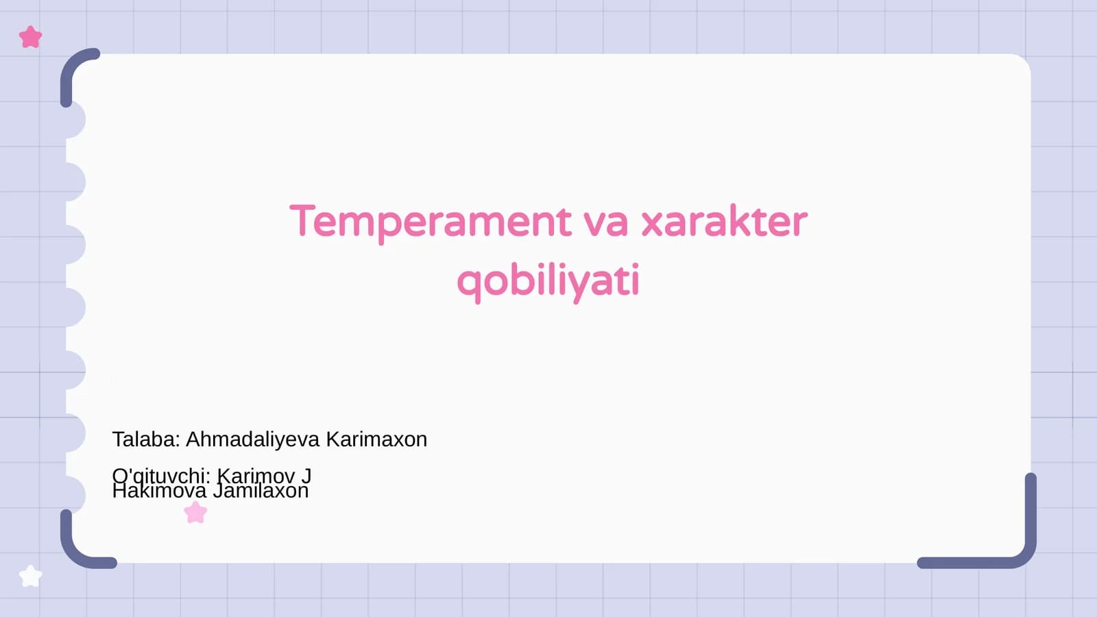 Temperament va xarakter qobiliyati