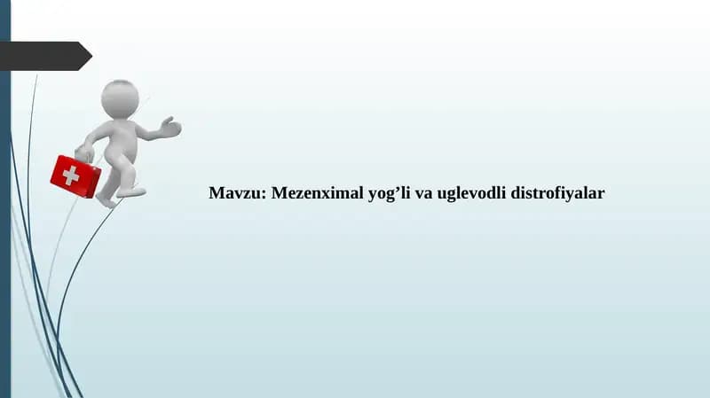 Yog' va uglevodli distrofiyalar