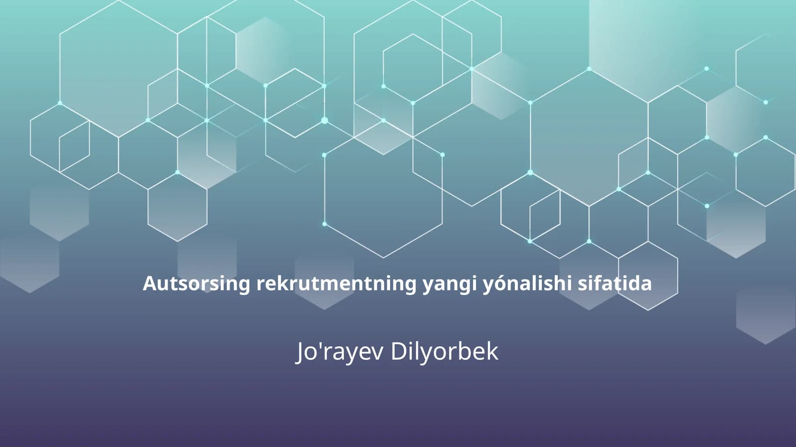 Autsorsing rekrutmentning yangi yónalishi sifatida