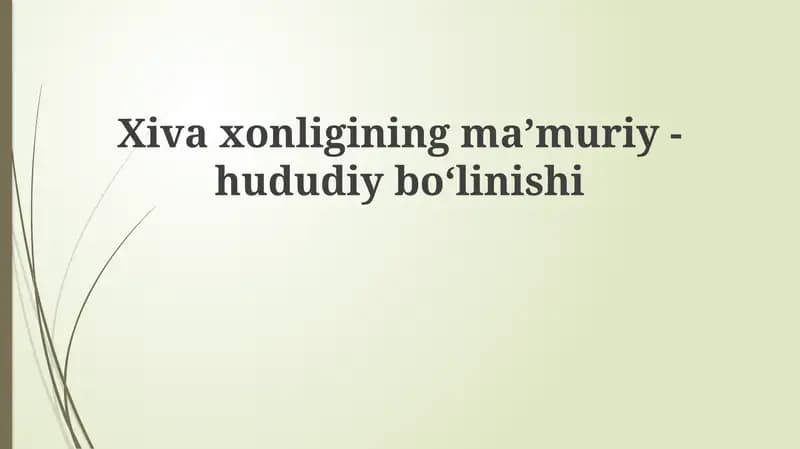 Xivaxonliginingmaʼmuriy-hududiyboʻlinishi