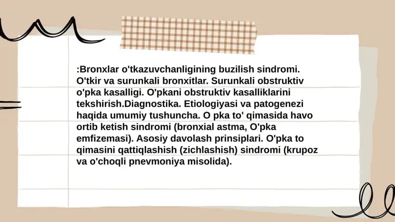 Bronxlar o'tkazuvchanligining buzilish sindromi