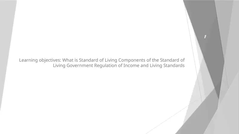 Standard of Living