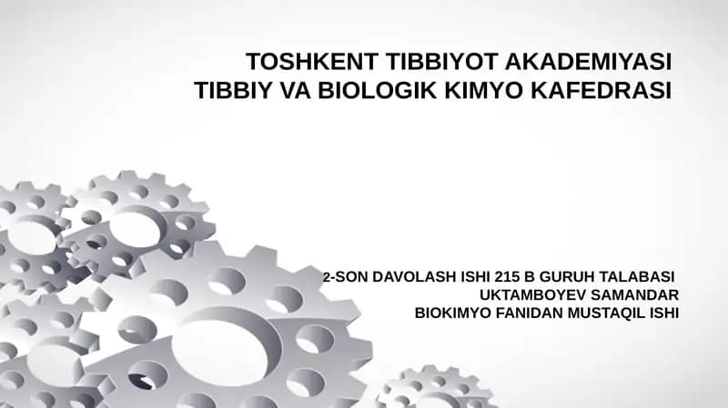 O'tkirpankreatit kelib chiqishi va davolashning biokimyoviy asoslari