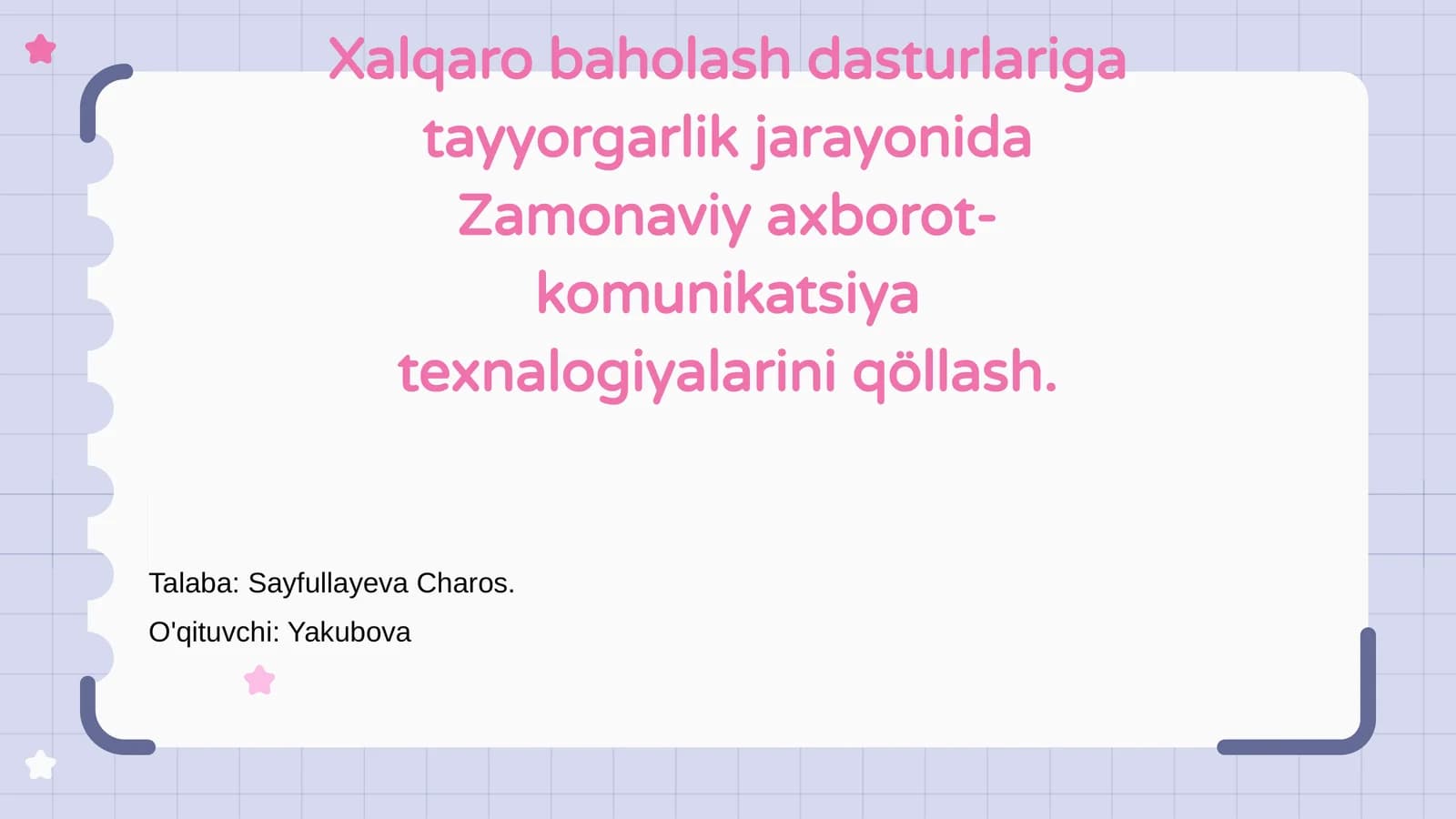 Xalqaro baholash dasturlari haqida