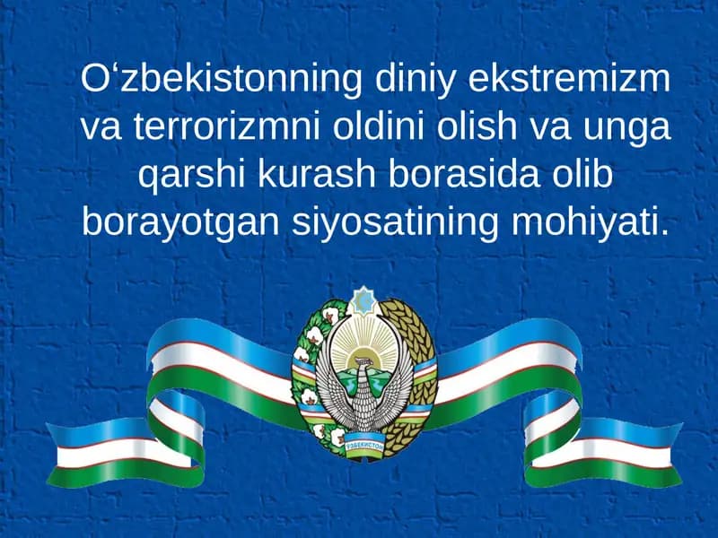 Diniy-ekstremizm va terrorizmga qarshi kurash