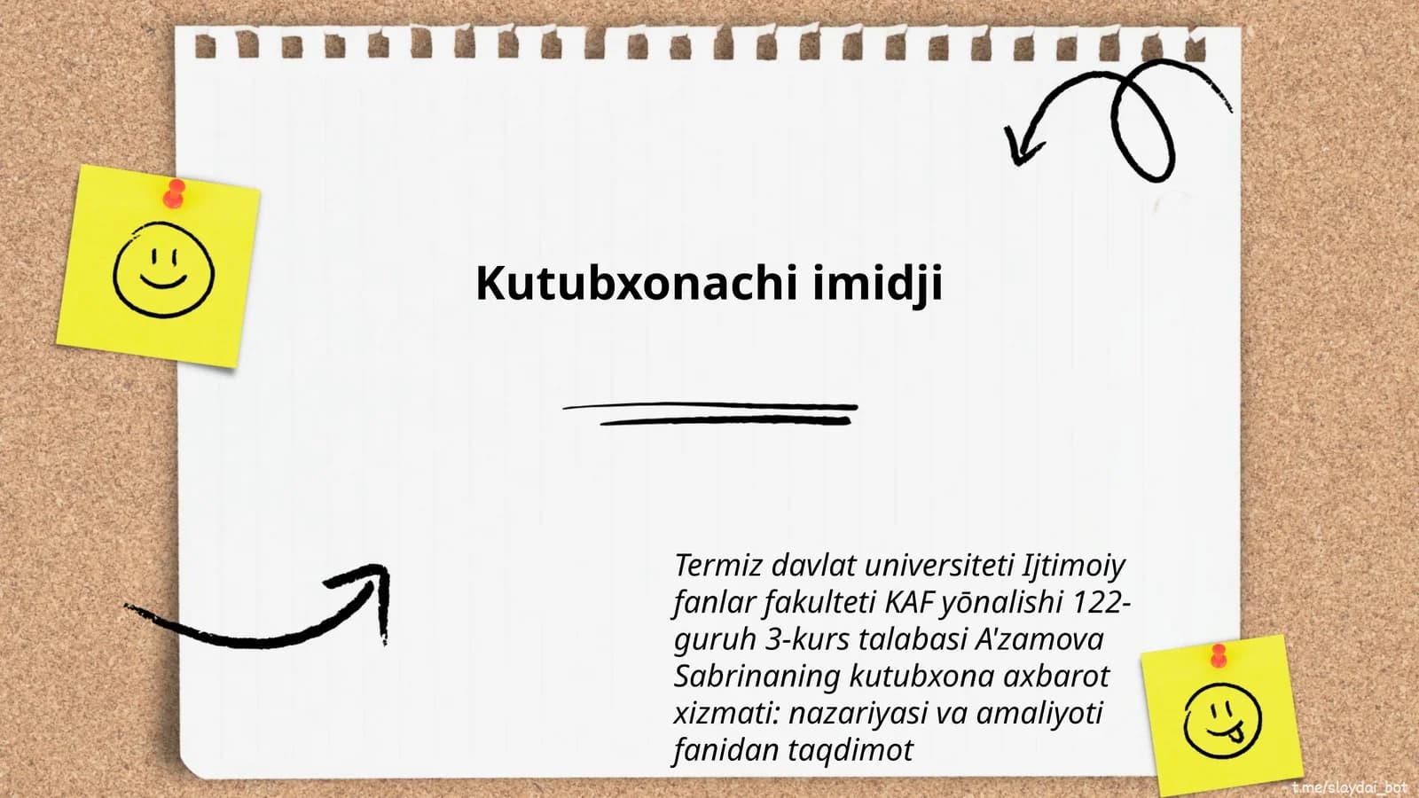 Kutubxonachi imidji
