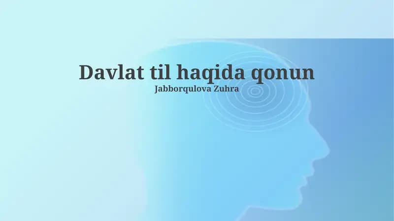 Davlat til haqida qonun