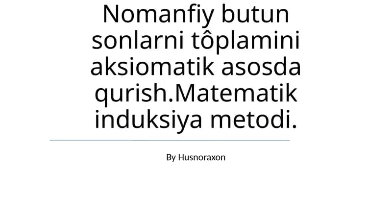 Matematik Induksiya