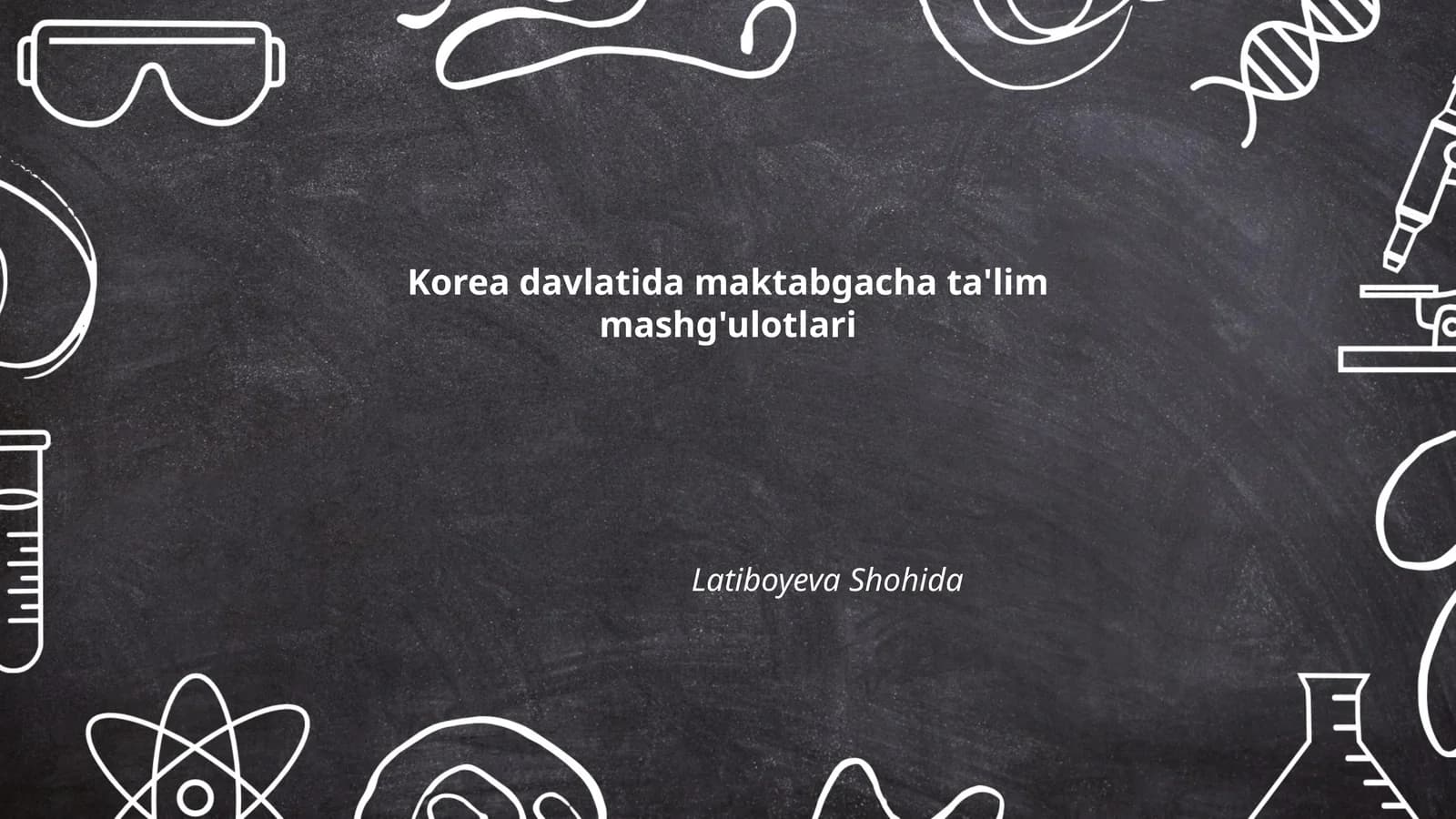 Koreya davlatida maktabgacha ta'lim mashg'ulotlari