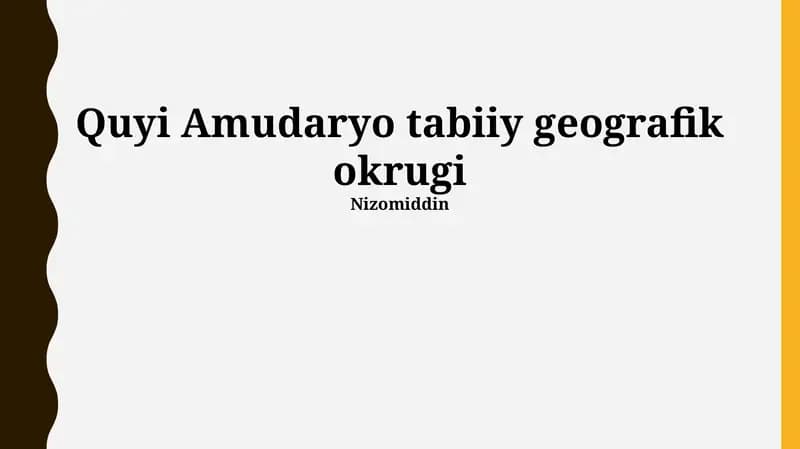 Quyi Amudaryo tabiiy geografik okrugi
