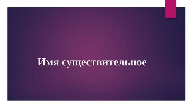 Имя существительное