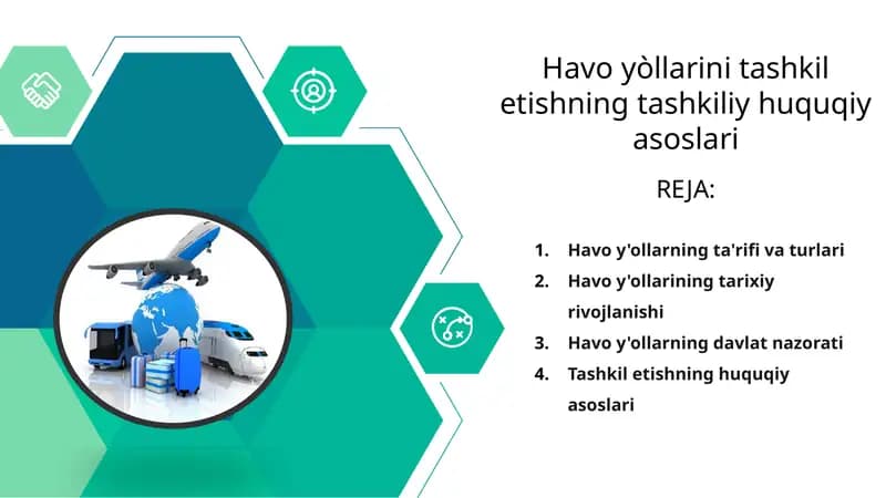 Havo yòllarini tashkil etishning tashkiliy huquqiy asoslari