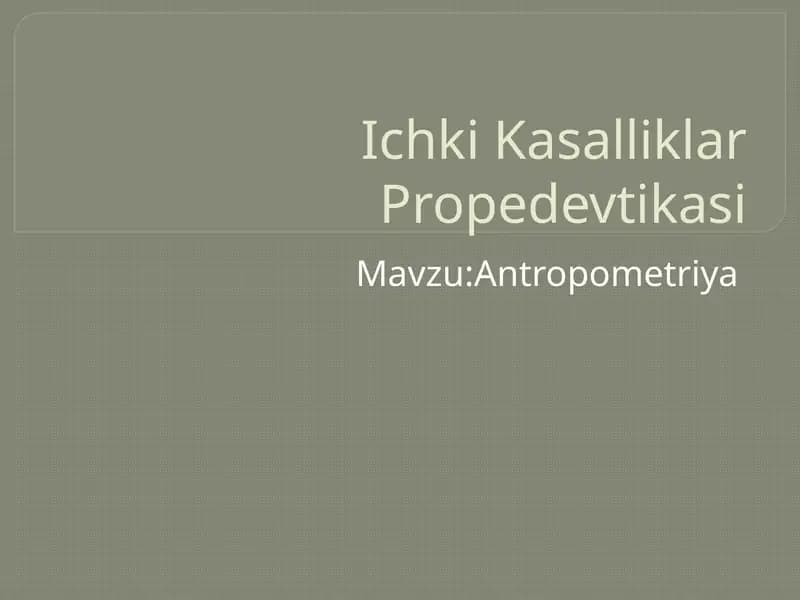 Antropometriya