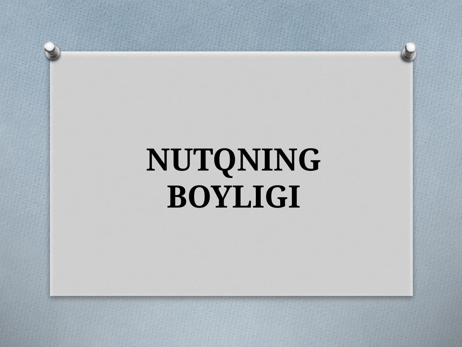 NUTQNING BOYLIGI