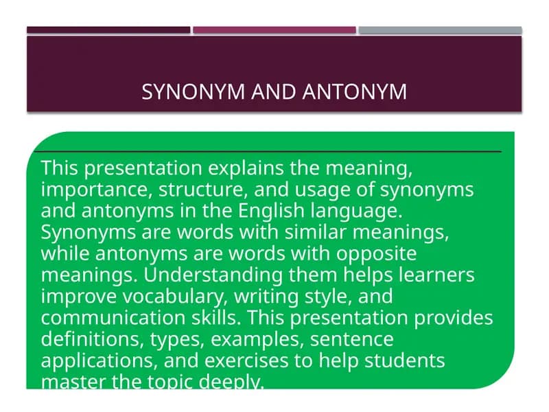 SynonymandAntonym