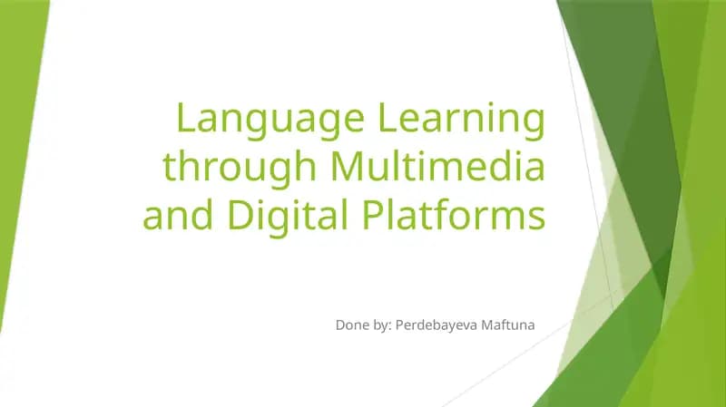 Tilni multimedia va raqamli platformalar orqali o'rganish