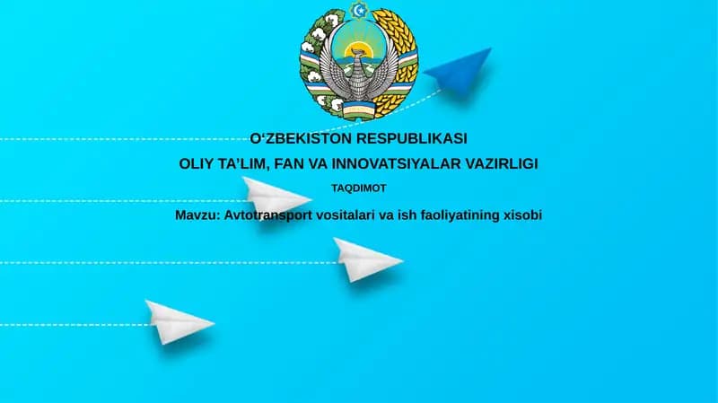 Avtotransport vositalarining buxgalteriya hisobi asoslari