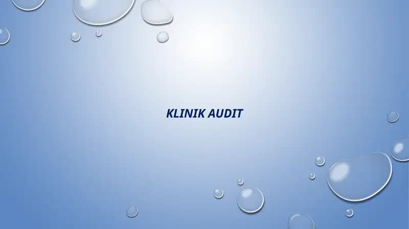 KLINIK AUDIT