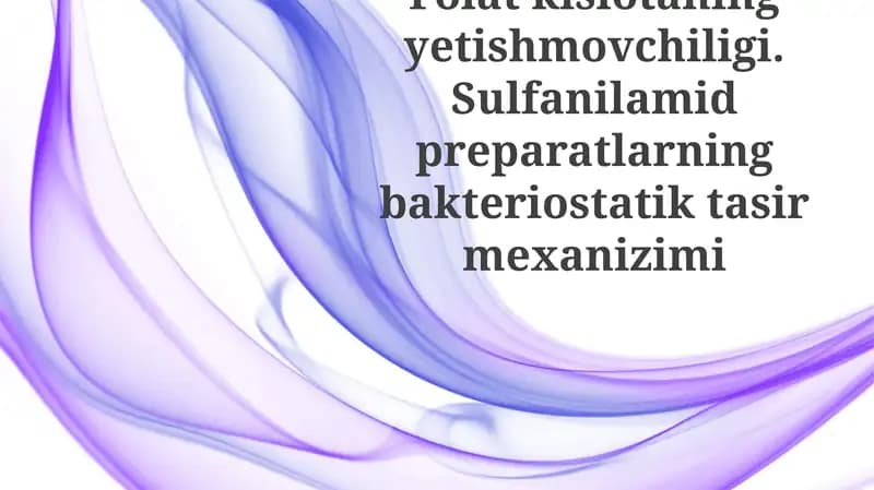 Folat tanqisligi va davolash