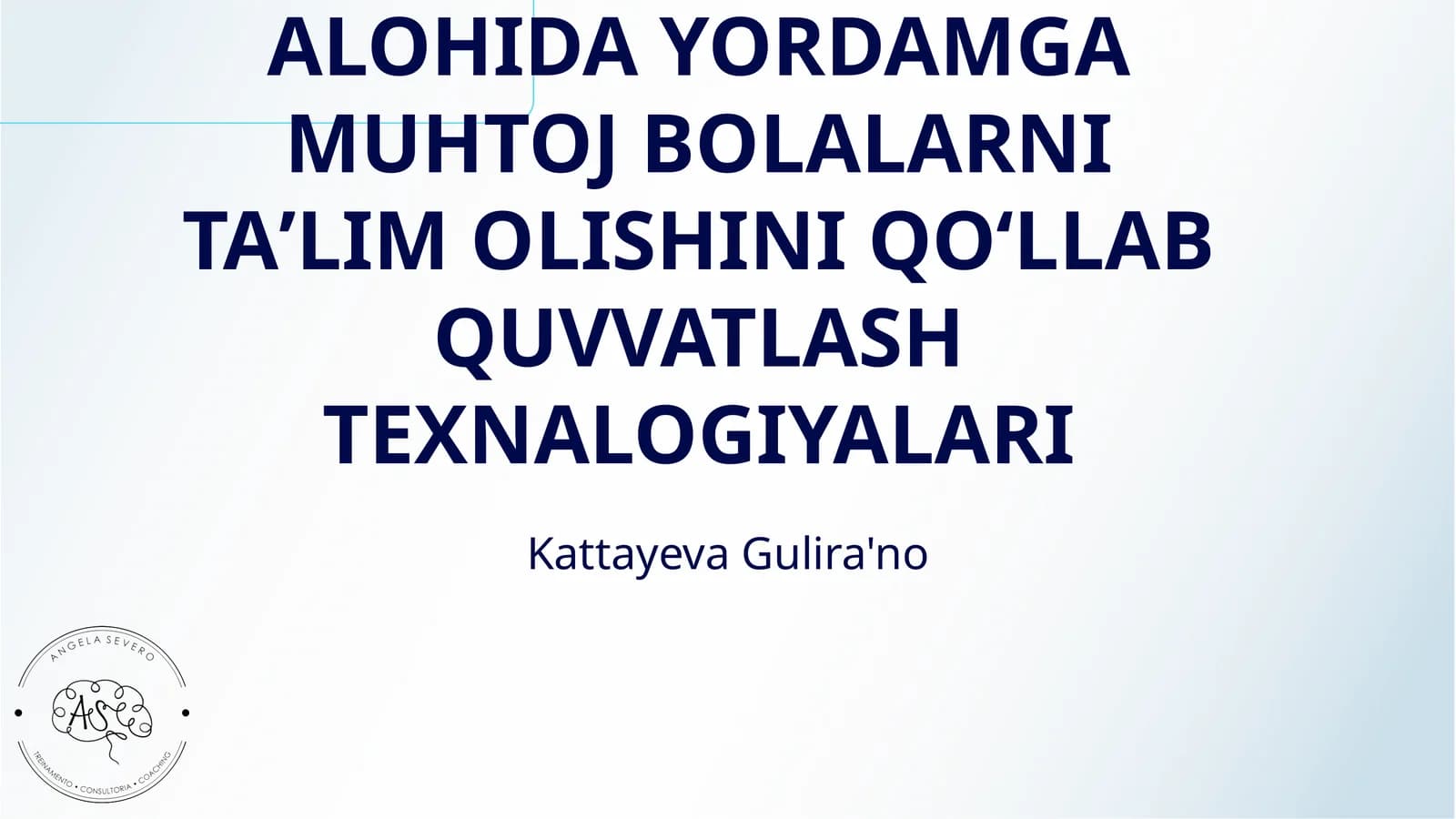 TA'LIM TASHKILOTLARIDA ALOHIDA YORDAMGA MUHTOJ BOLALARNI TAʼLIM OLISHINI QOʻLLAB QUVVATLASH TEXNALOGIYALARI