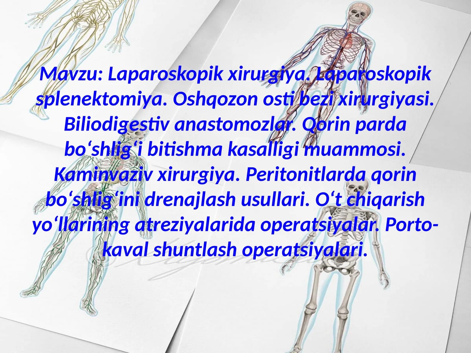 Laparoskopik xirurgiya. Laparoskopik splenektomiya. Oshqozon osti bezi xirurgiyasi