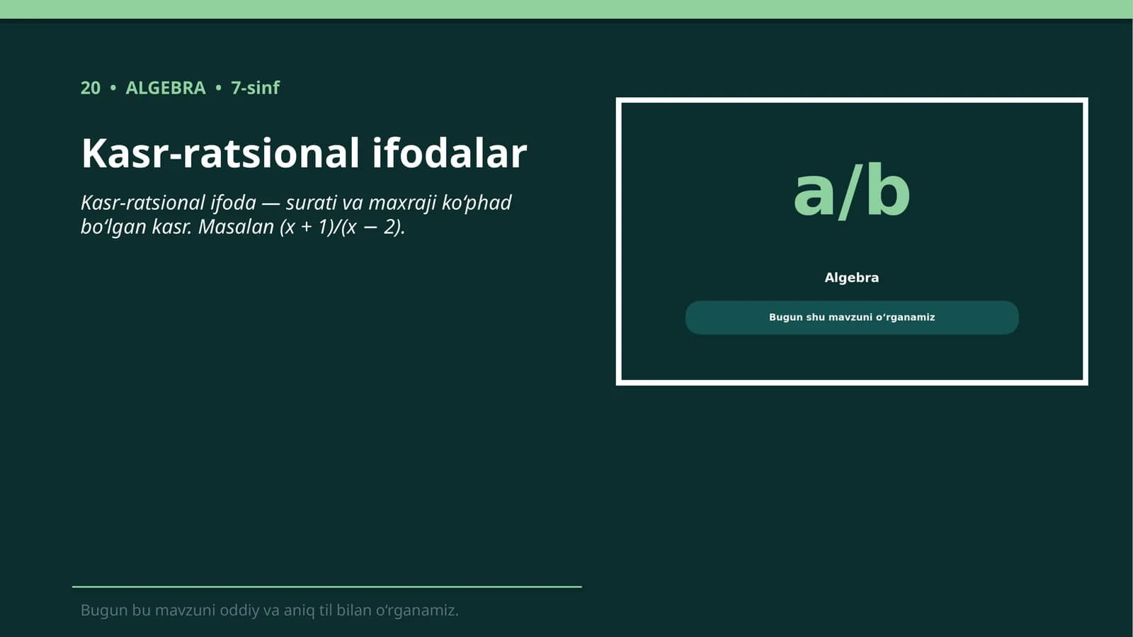 Kasr-ratsional ifodalar