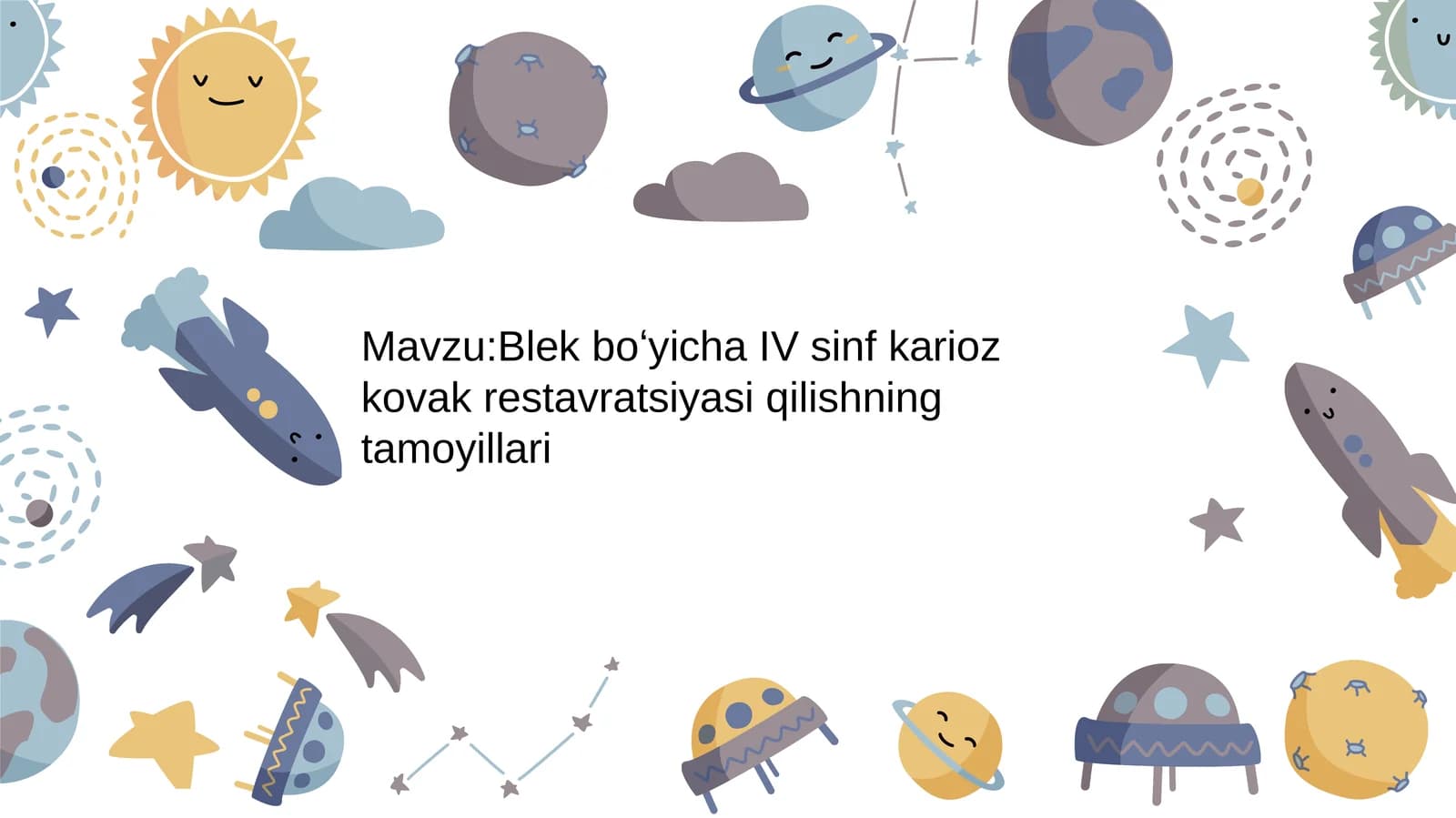 Blek bo'yicha |V  sinf tishlar restavratsiyasi.