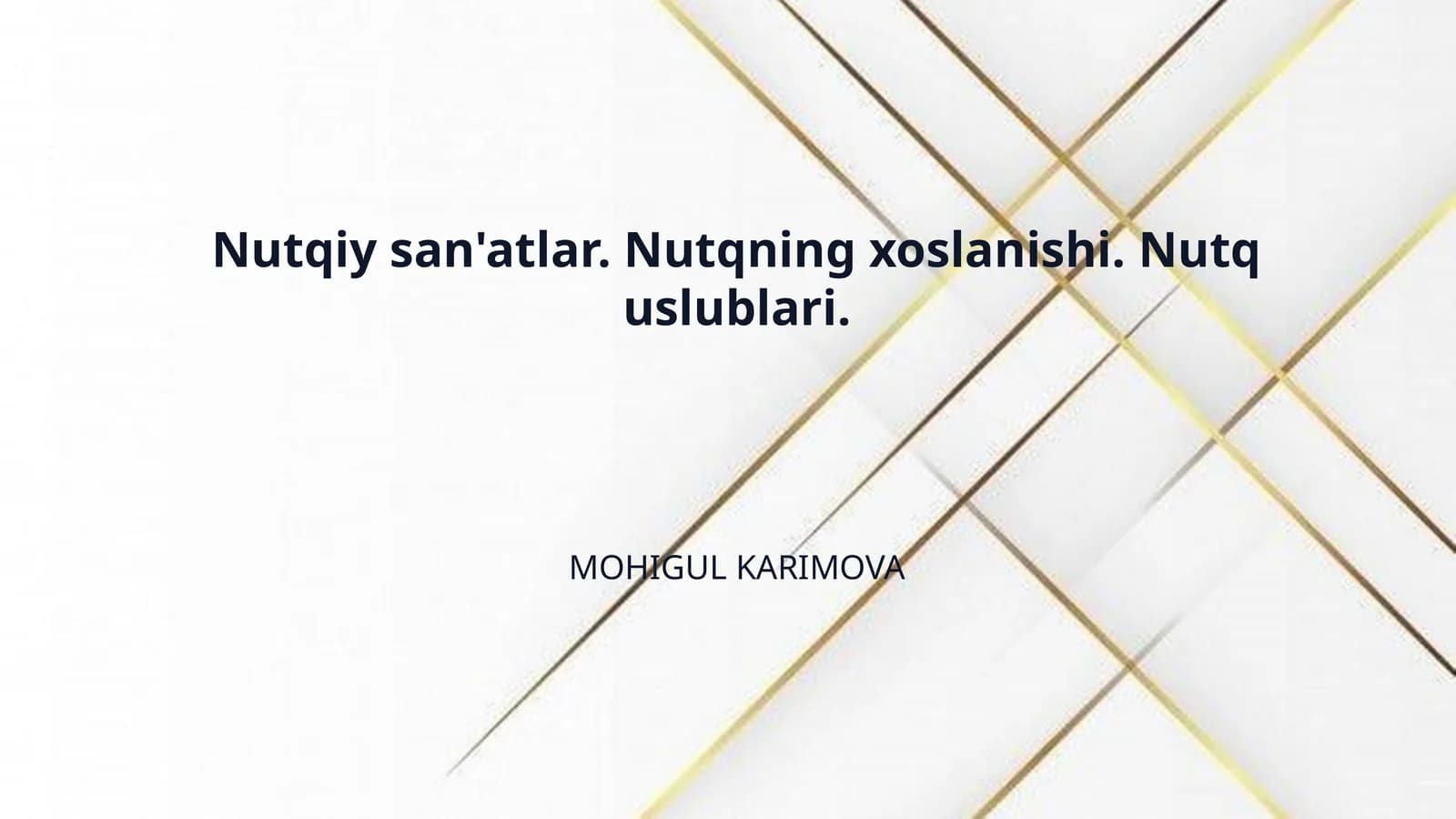 Nutqiy san'atlar. Nutqning xoslanishi. Nutq uslublari.