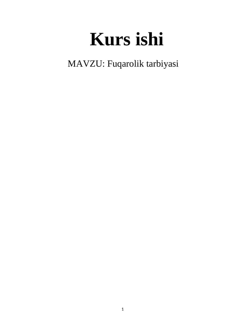 Fuqarolik tarbiyasi