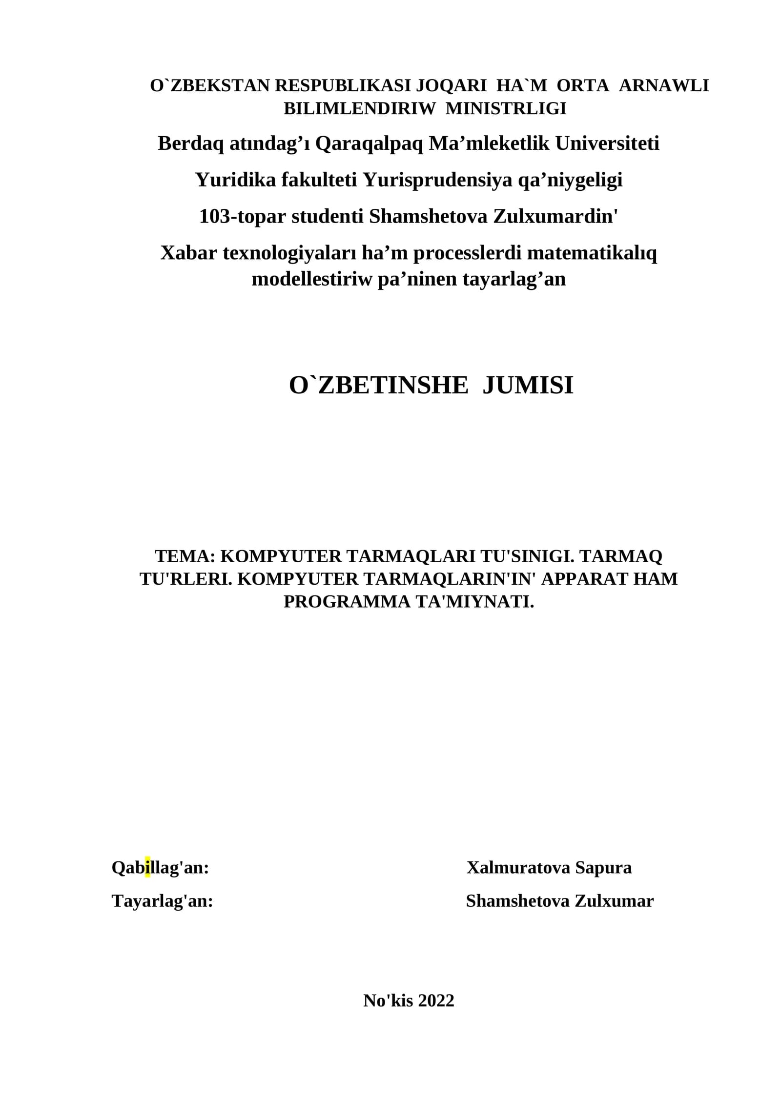 TARMAQLAR TU'SINIGI