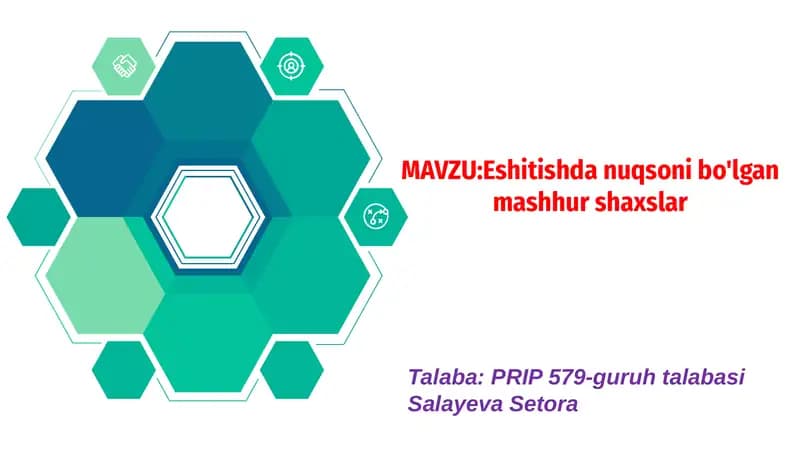 Eshitishdan uqsonib o'lgan mashhur shaxslar