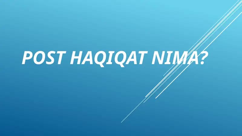 Post haqiqat nima
