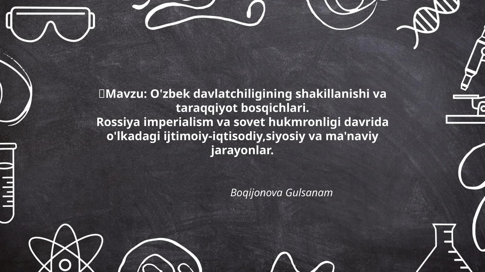 O'zbek davlatchiligining shakillanishi va taraqqiyot bosqichlari
