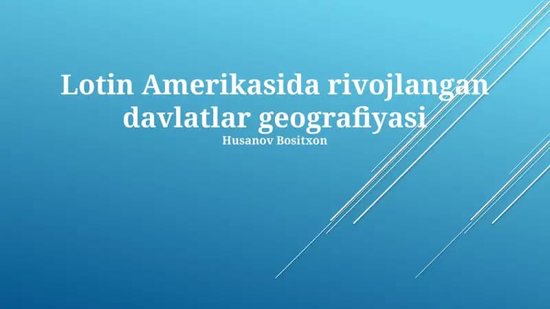 Rivojlanish darajasini o'lchash Mexiko misolida