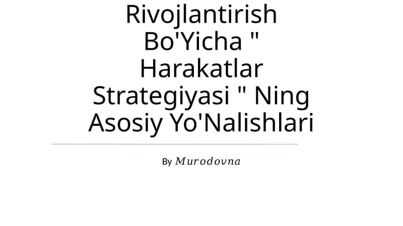 "Inson kapitalini rivojlantirish va ta’lim sifatini oshirish"