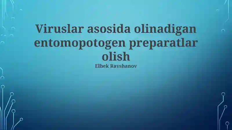 Entomogen Virusli Preparatlar
