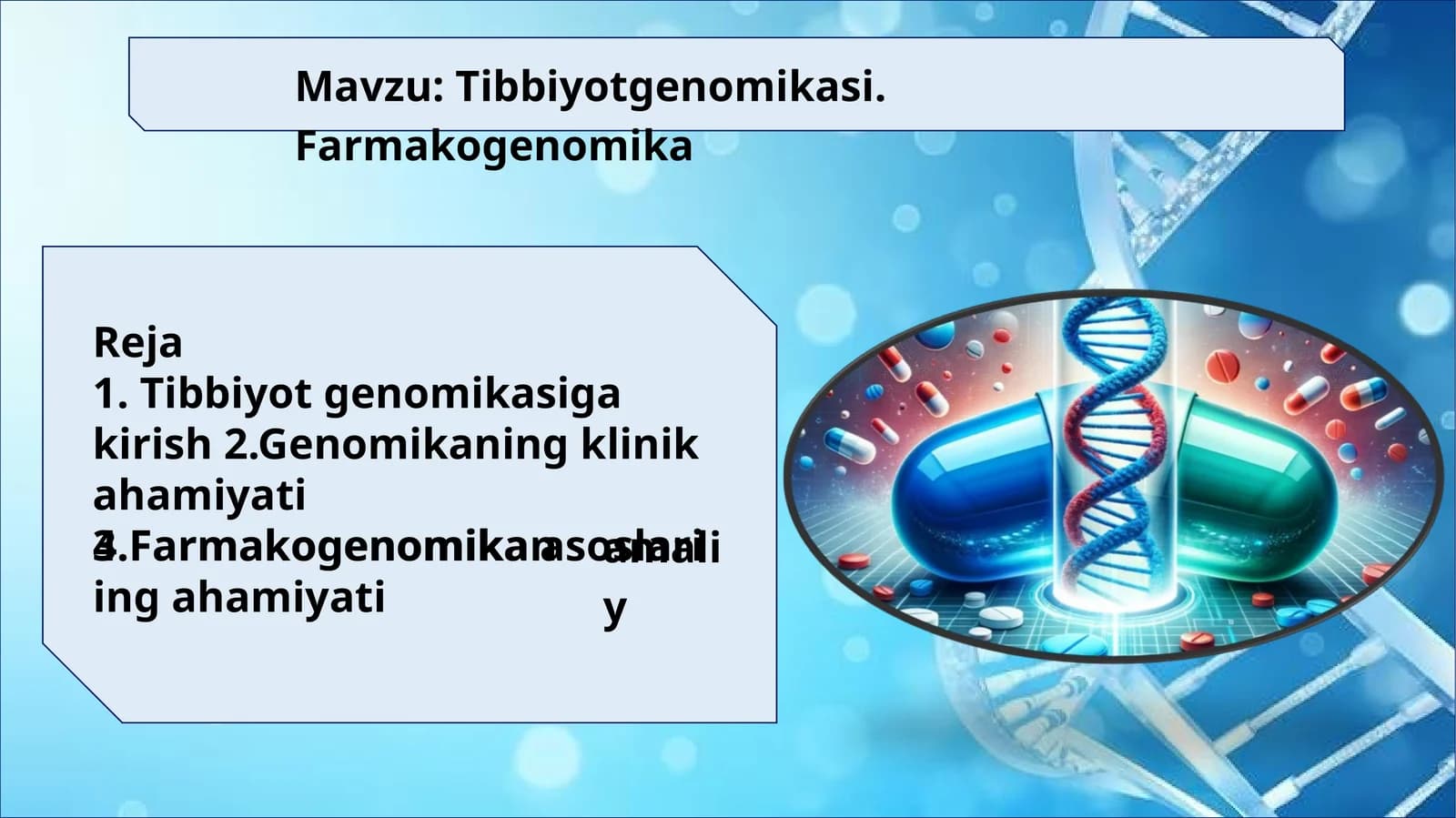 Tibbiyotgenomikasi. Farmakogenomika