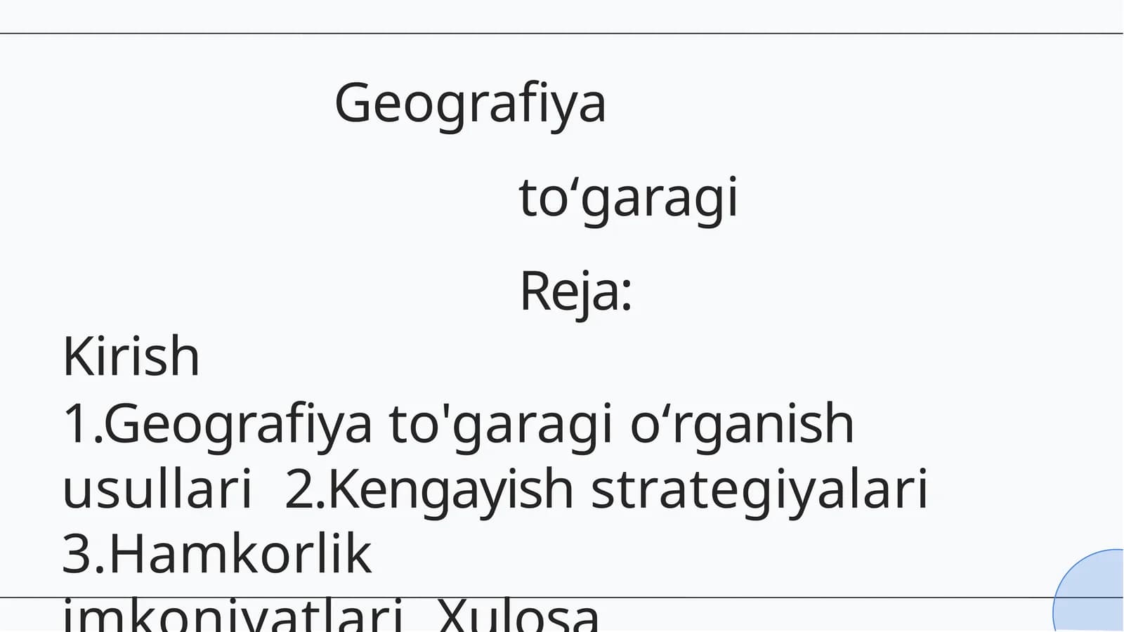 Geograﬁya Toʻgaragi