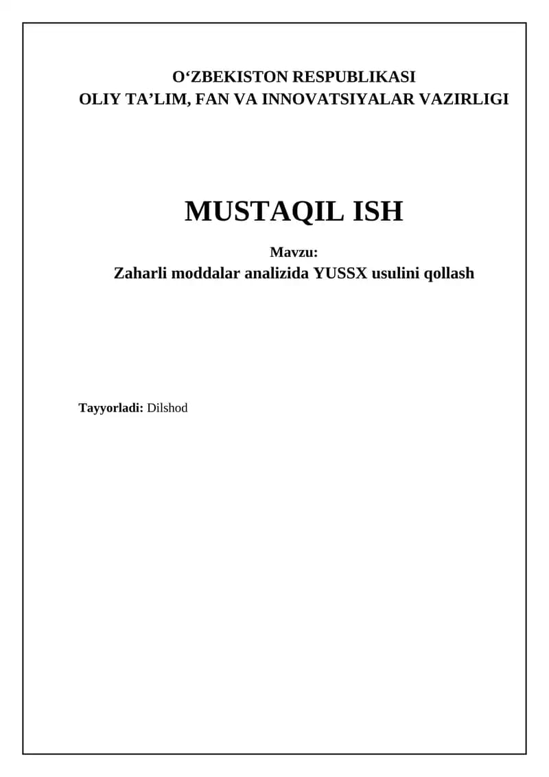 GC-MS usulining asosiy printsipi