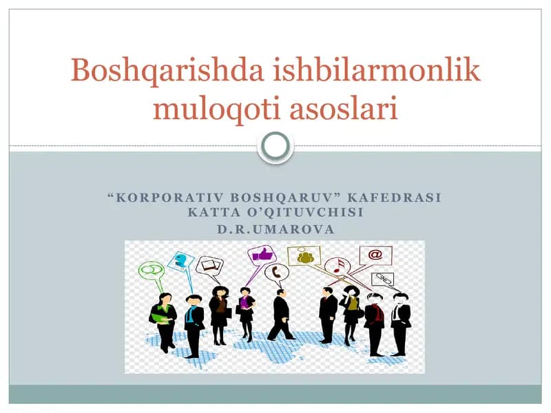 Ishbilarmonlik muloqoti
