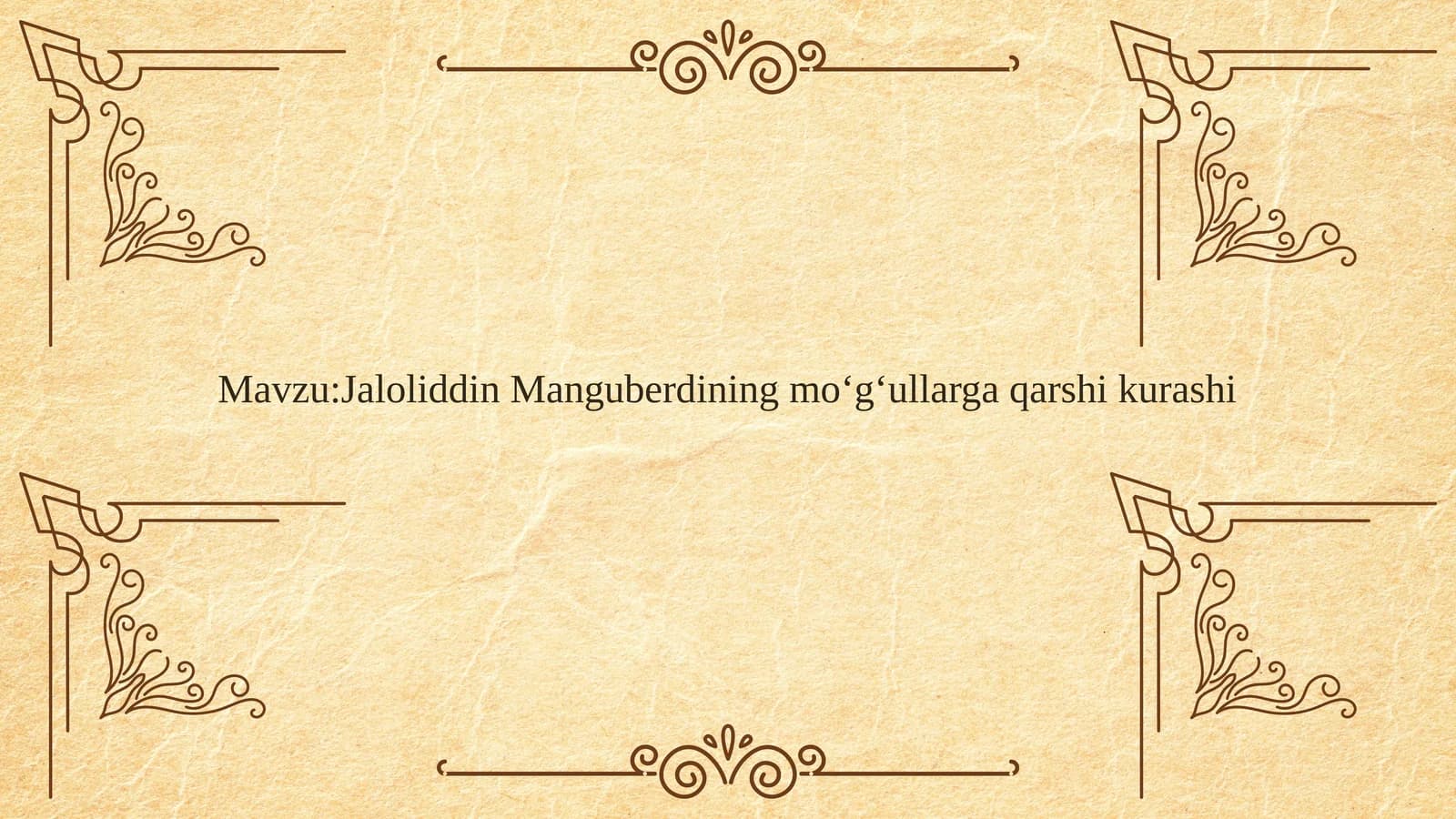 Jaloliddin Manguberdining mo‘g‘ullarga qarshi kurashi