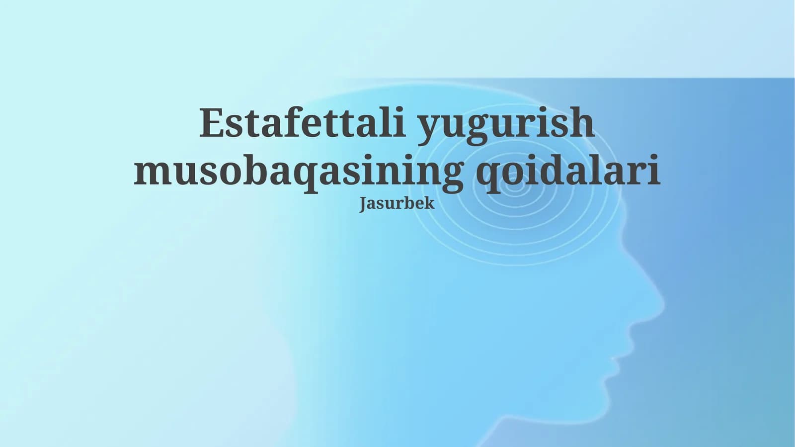 Estafettali yugurish musobaqasining qoidalari