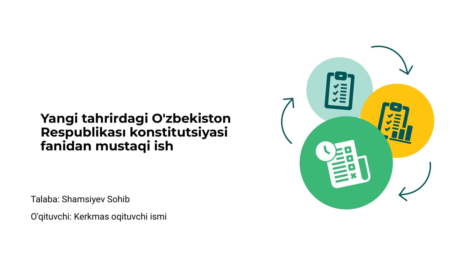 O'zbekiston Respublikasi yangi konstitutsiyasi